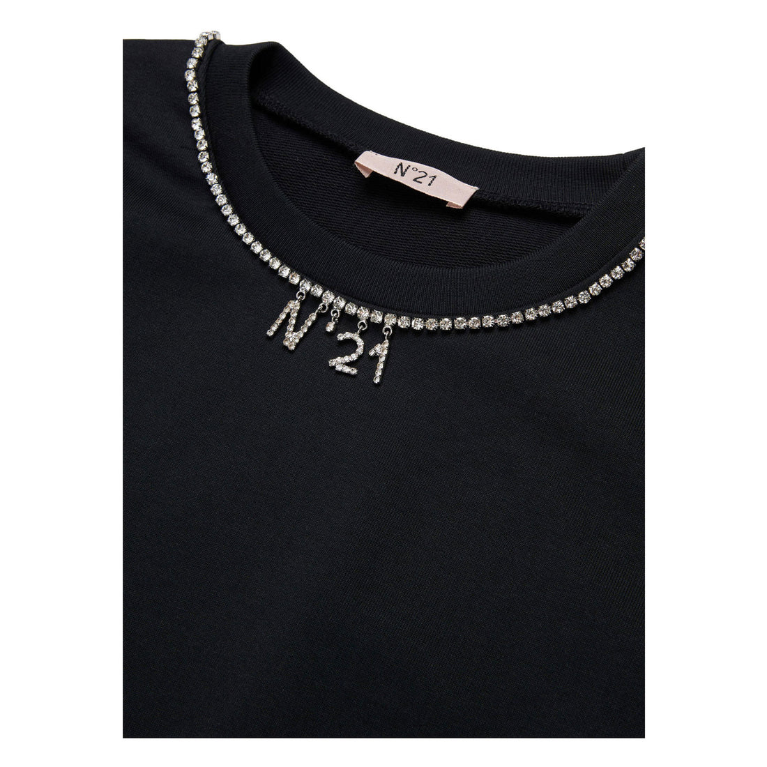 N21  Black Jeweled Trim Sweatshirt