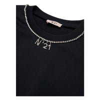 N21  Black Jeweled Trim Sweatshirt