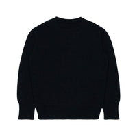 N21  Black Distressed Logo Sweater
