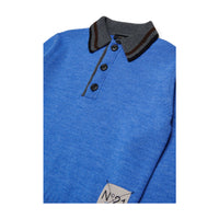 N21 Blue Contrast Collar Polo
