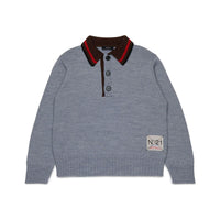 N21 Grey Contrast Collar Polo