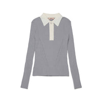 N21  Grey Rib Knit  Polo