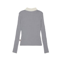 N21  Grey Rib Knit  Polo