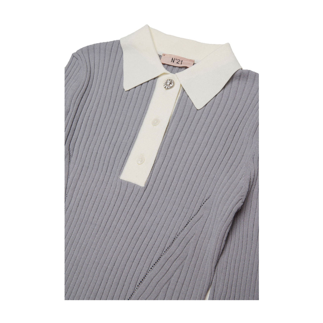 N21  Grey Rib Knit  Polo