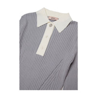 N21  Grey Rib Knit  Polo