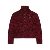 N21  Red Speckled Funnel Neck Sweater