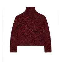 N21  Red Speckled Funnel Neck Sweater