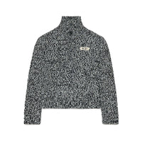 N21  Black Speckled Funnel Neck Sweater