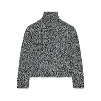 N21  Black Speckled Funnel Neck Sweater