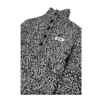 N21  Black Speckled Funnel Neck Sweater