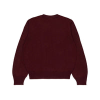 N21  Maroon Contrast Logo Sweater
