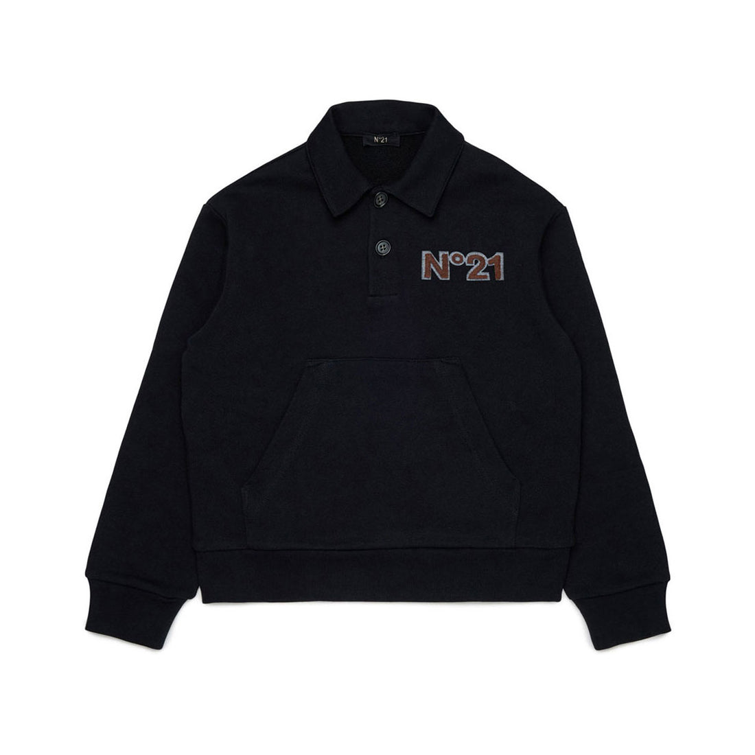 N21 Black French Terry Polo