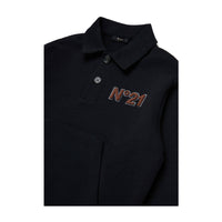 N21 Black French Terry Polo