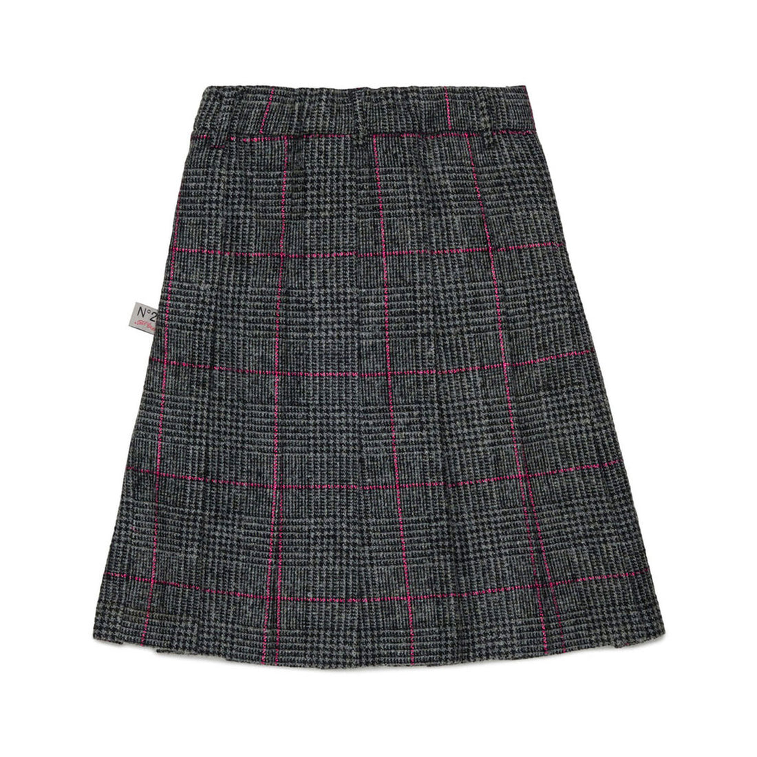 N21  Grey Glen Check Pleated Skirt