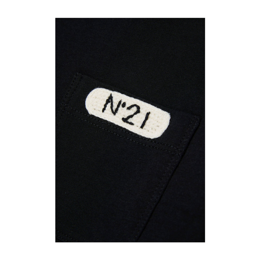 N21 Black Patch Logo Tee