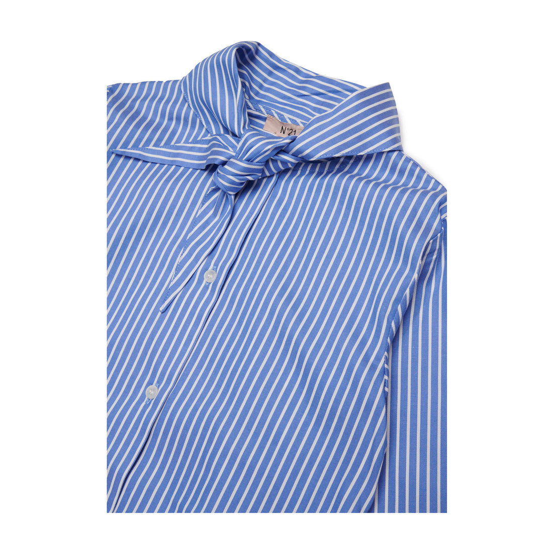 N21 Blue Stripe Neck Tie Shirt