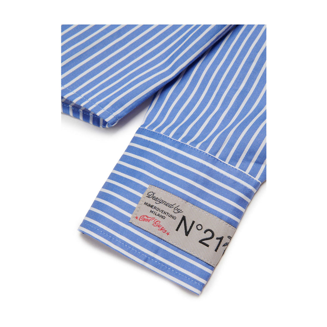 N21 Blue Stripe Neck Tie Shirt