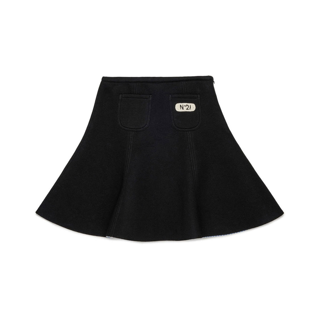 N21 Black Logo Patch Neoprene Skirt
