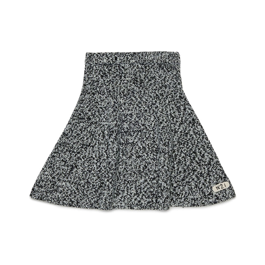N21  Black Speckled Flair Skirt