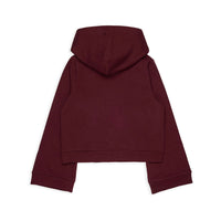 N21 Maroon Embroidered Logo Zip Hoodie