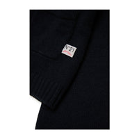 N21 Black Jacquard Flower On Back Cardigan