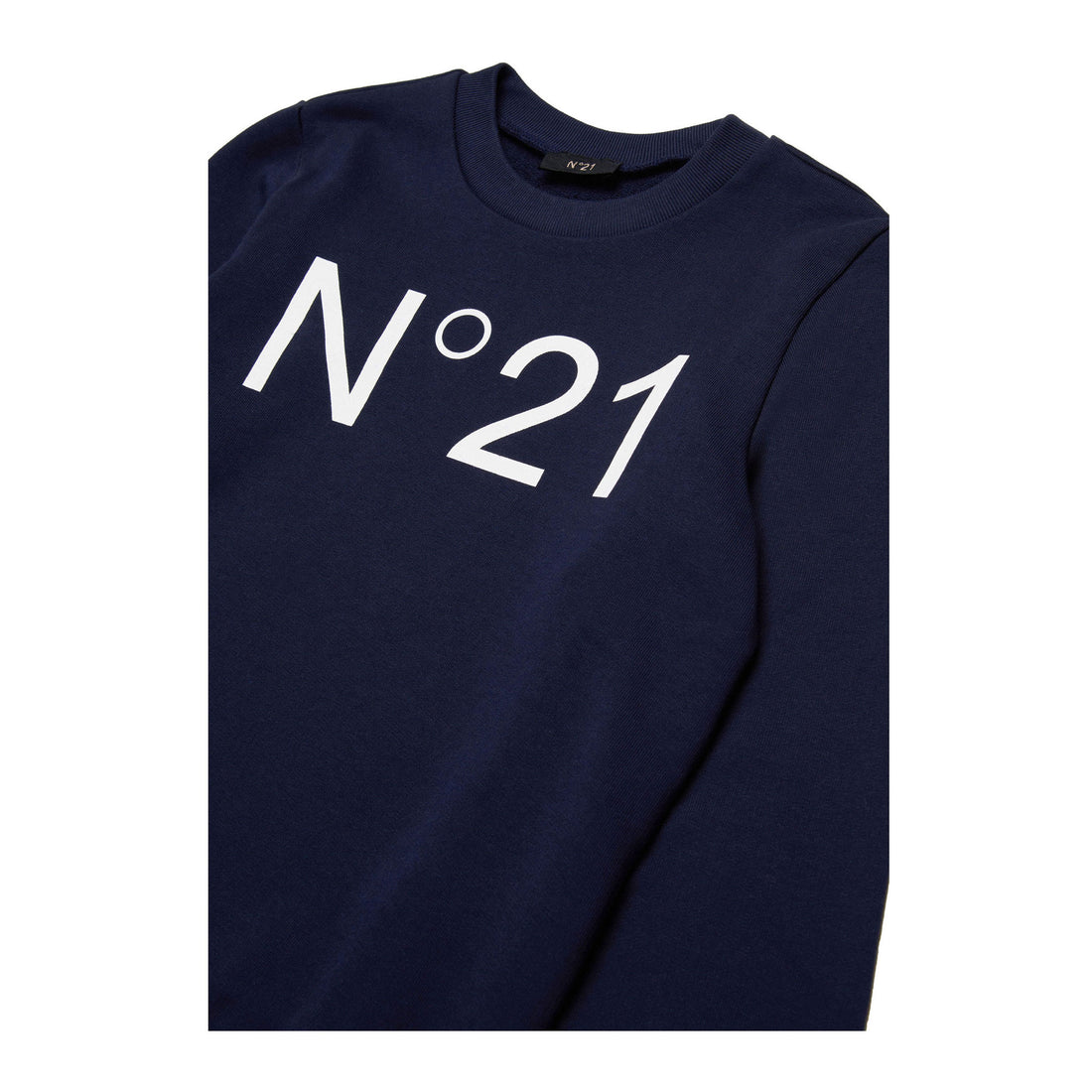 N21 Navy Crewneck Logo Sweatshirt