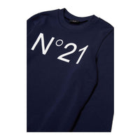 N21 Navy Crewneck Logo Sweatshirt