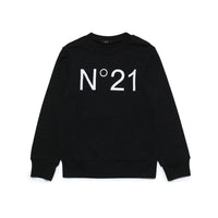 N21 Black Crewneck Logo Sweatshirt
