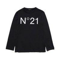 N21 Black Long Sleeve Logo T-Shirt