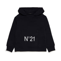 N21 Black Hooded Logo Sweatshirt