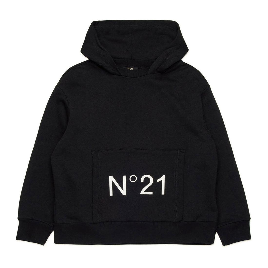 N21 Black Hooded Logo Sweatshirt