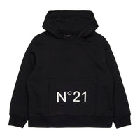 N21 Black Hooded Logo Sweatshirt
