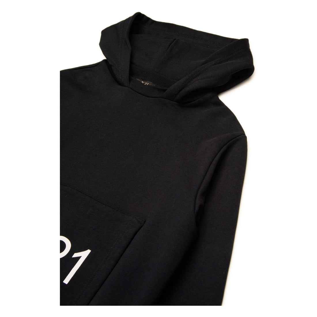 N21 Black Hooded Logo Sweatshirt