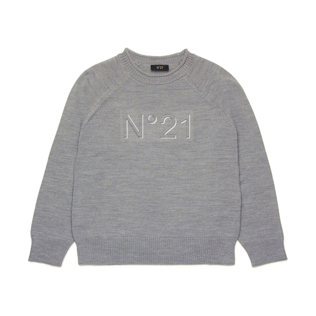 N21 Grey Malange Wool Blend Pullover