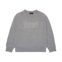 N21 Grey Malange Wool Blend Pullover