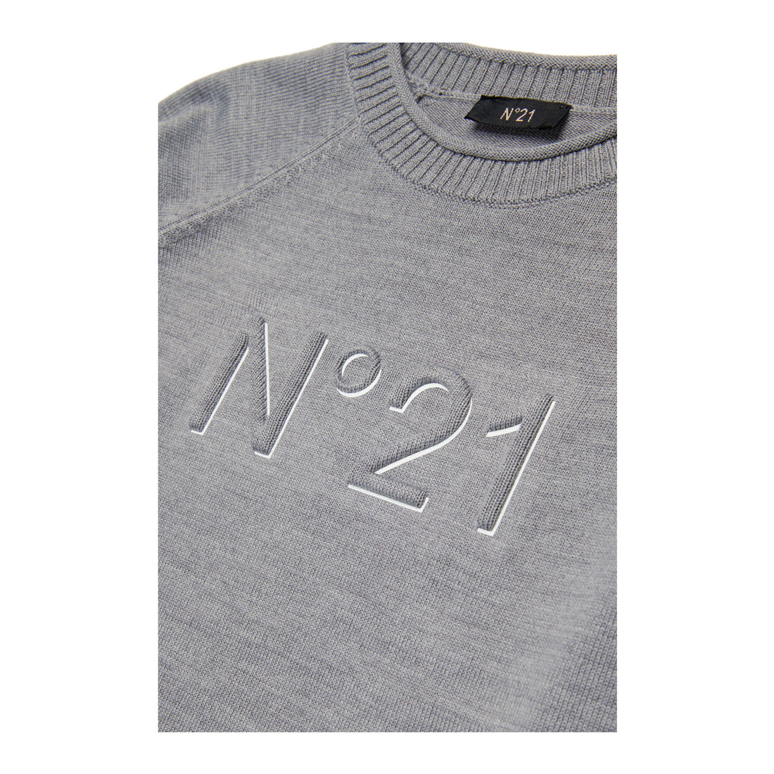 N21 Grey Malange Wool Blend Pullover