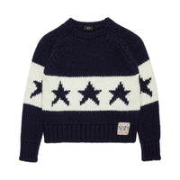 N21 Blue Star Intarsia Sweater