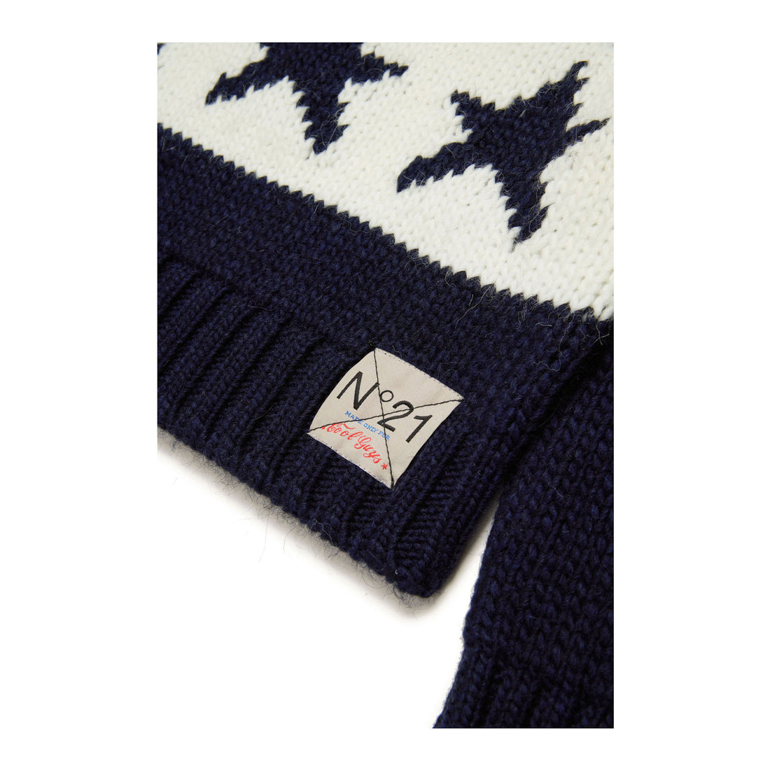 N21 Blue Star Intarsia Sweater