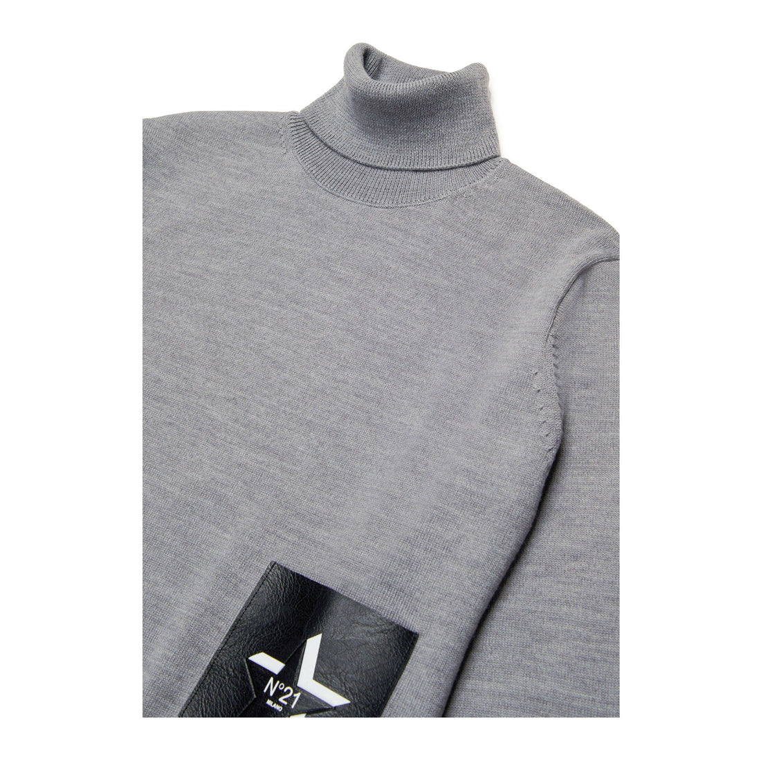 N21 Grey Logo Turtleneck