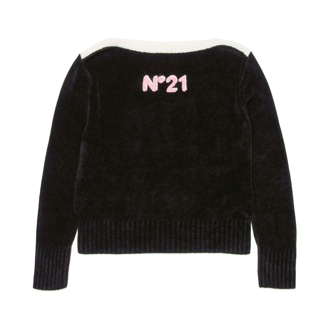 N21 Black Chenille Logo Pullover