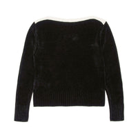 N21 Black Chenille Logo Pullover