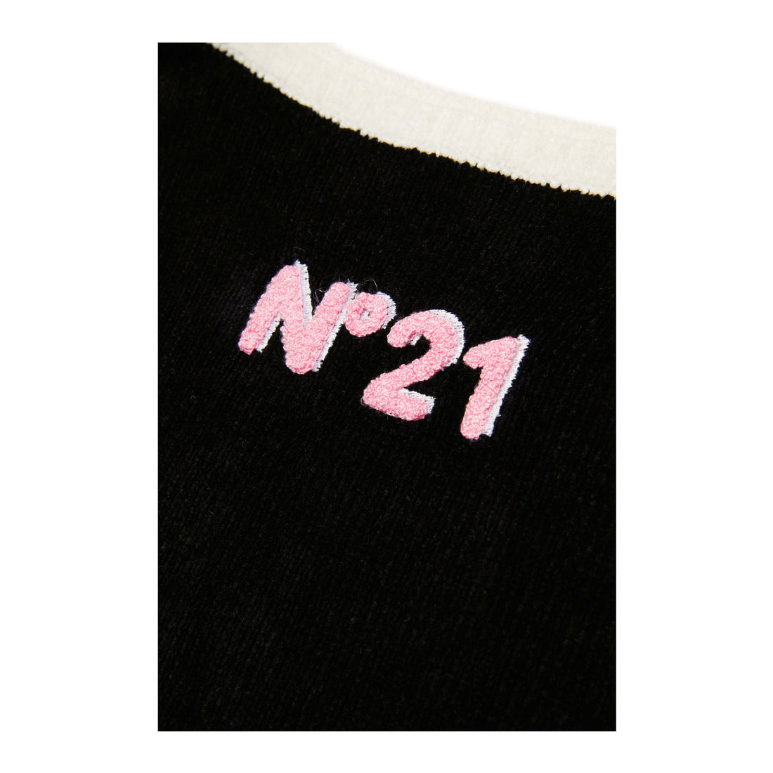N21 Black Chenille Logo Pullover