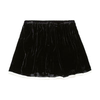 N21 Black Smooth Velvet Lace Skirt