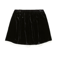 N21 Black Smooth Velvet Lace Skirt