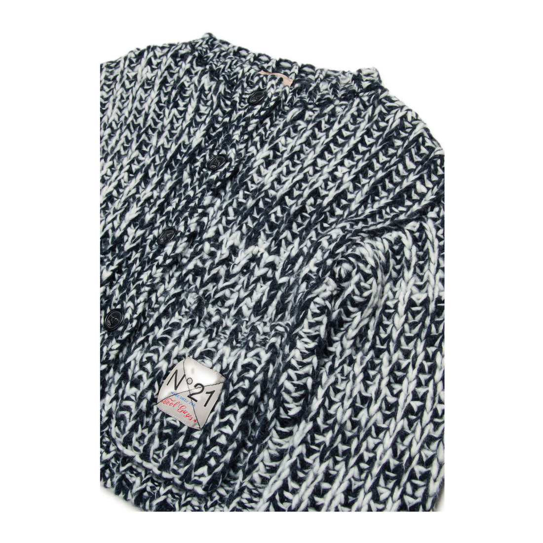 N21 Black Oversized Chunky  knit Cardigan