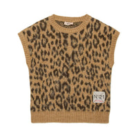 N21 Leopard Print Wool Blend Vest