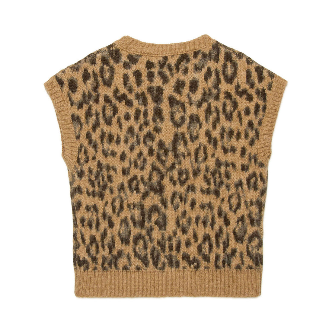 N21 Leopard Print Wool Blend Vest