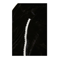 N21 Black Smooth Velvet Dress With Lace