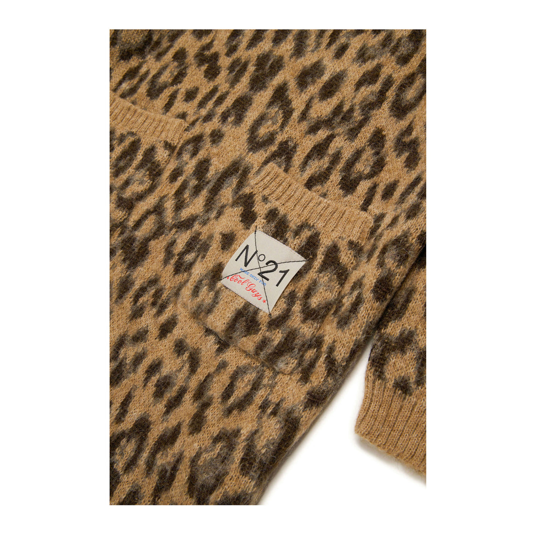 N21 Leopard Print Wool Blend Dress