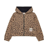 N21 Leopard Print Hooded Sweatshirt